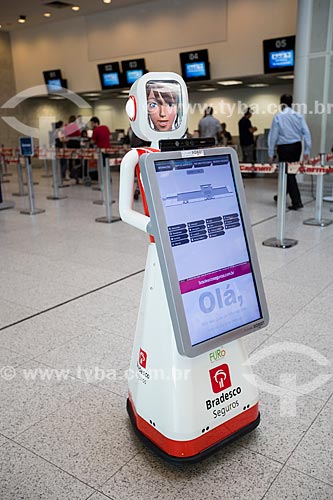  Assunto: Robô de autoatendimento do Banco Bradesco no Aeroporto Santos Dumont (1936) - desenvolvido pela Future Robot / Local: Centro - Rio de Janeiro (RJ) - Brasil / Data: 05/2014 