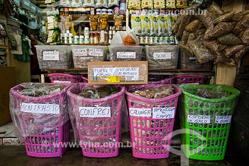  Assunto: Ervas medicinais à venda no Mercado Municipal de Goiânia / Local: Goiânia - Goiás (GO) - Brasil / Data: 05/2014 
