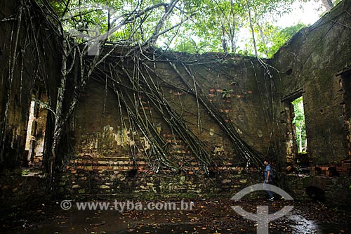  Assunto: Interior das ruínas da Vila de Paricatuba (1898) - antiga hospedaria para imigrantes italianos / Local: Iranduba - Amazonas (AM) - Brasil / Data: 04/2014 