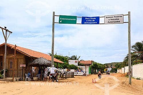  Assunto: Pórtico da Vila de Jericoacoara / Local: Jijoca de Jericoacoara - Ceará (CE) - Brasil / Data: 03/2014 