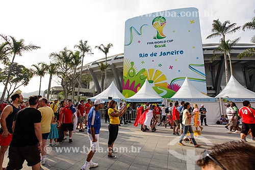  Assunto: Fila para entrada no Estádio Jornalista Mário Filho (1950) - também conhecido como Maracanã - para o jogo entre Espanha x Chile / Local: Maracanã - Rio de Janeiro (RJ) - Brasil / Data: 06/2014 