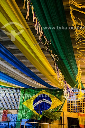  Assunto: Decoração na quadra de esportes no Morro dos Prazeres / Local: Santa Teresa - Rio de Janeiro (RJ) - Brasil / Data: 07/2013 