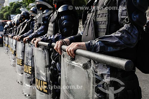  Assunto: Tropa de choque da Policia Militar na Lapa / Local: Lapa - Rio de Janeiro (RJ) - Brasil / Data: 06/2014 