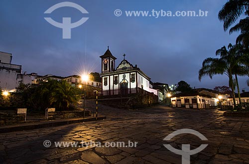  Assunto: Vista noturna da Igreja de São Francisco de Assis / Local: Diamantina - Minas Gerais (MG) - Brasil / Data: 06/2012 