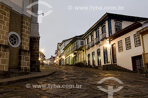 Assunto: Casario colonial na Rua Macau do Meio / Local: Diamantina - Minas Gerais (MG) - Brasil / Data: 06/2012 