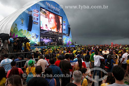  Assunto: Torcedores no Fifa Fan Fest durante jogo entre Brasil x Alemanha / Local: Copacabana - Rio de Janeiro (RJ) - Brasil / Data: 07/2014 