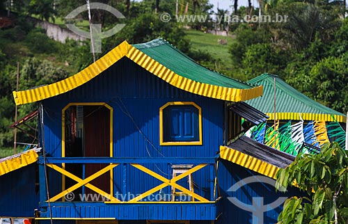  Assunto: Casa decorada durante a Copa do Mundo no Brasil / Local: Manaus - Amazonas (AM) - Brasil / Data: 06/2014 