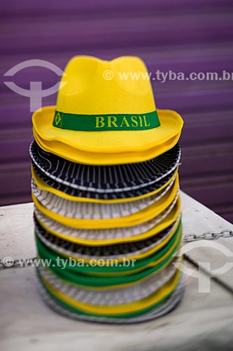  Assunto: Chapéus à venda no Centro Luiz Gonzaga de Tradições Nordestinas / Local: São Cristovão - Rio de Janeiro (RJ) - Brasil / Data: 05/2014 