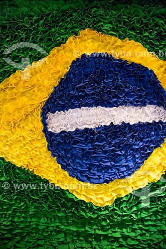  Assunto: Tapete da bandeira do Brasil à venda na Centro Luiz Gonzaga de Tradições Nordestinas / Local: São Cristovão - Rio de Janeiro (RJ) - Brasil / Data: 05/2014 