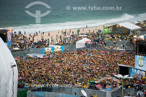  Assunto: Torcedores no Fifa Fan Fest durante jogo entre Brasil x Alemanha / Local: Copacabana - Rio de Janeiro (RJ) - Brasil / Data: 07/2014 