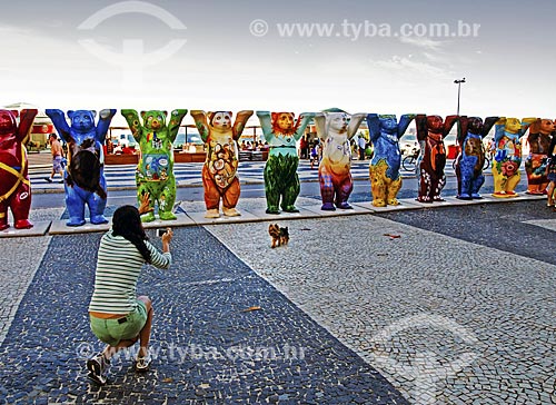  Assunto: Exposição de 145 ursos United Buddy Bears - Temporada da Alemanha no Brasil / Local: Leme - Rio de Janeiro (RJ) - Brasil / Data: 05/2014 