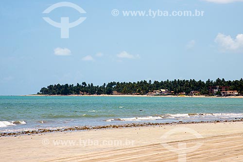  Assunto: Praia de Camacho com o povoado São Bento ao fundo / Local: Maragogi - Alagoas (AL) - Brasil / Data: 12/2013 