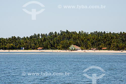  Assunto: Capela de São Benedito (1910) na Praia dos Carneiros / Local: Tamandaré - Pernambuco (PE) - Brasil / Data: 12/2013 