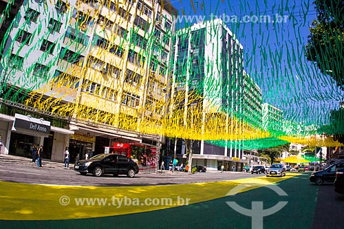  Rua Conde de Bonfim na altura da Rua Alzira Brandão decorada para a Copa do Mundo 2014  - Rio de Janeiro - Rio de Janeiro (RJ) - Brasil