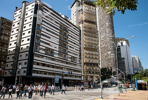  Edifícios na Praça da República e Edifício Itália ao fundo - Avenida Ipiranga  - São Paulo - São Paulo (SP) - Brasil