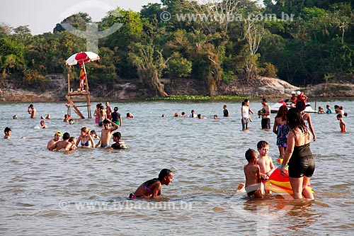  Salva vidas na praia fluvia do Rio Guaporé  - Porto Velho - Rondônia (RO) - Brasil