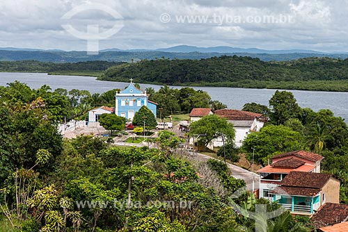  Vista geral da cidade de Maraú com Igreja e o Rio Maraú ao fundo  - Maraú - Bahia (BA) - Brasil