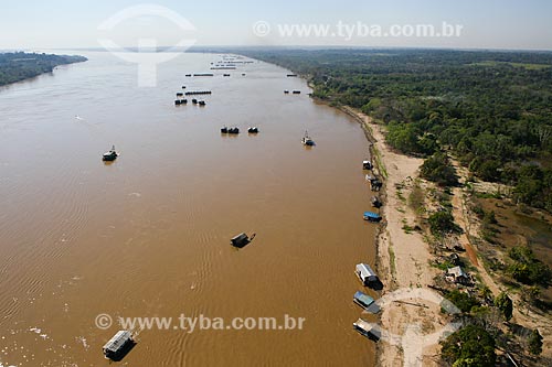  Foto aérea de balsas de mineração no Rio Madeira  - Porto Velho - Rondônia (RO) - Brasil
