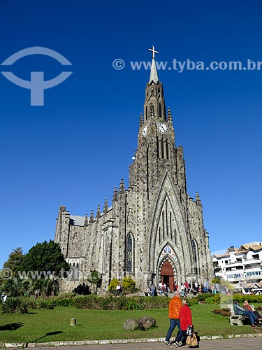  Paróquia de Nossa Senhora de Lourdes - também conhecida como Catedral de Pedra  - Canela - Rio Grande do Sul (RS) - Brasil