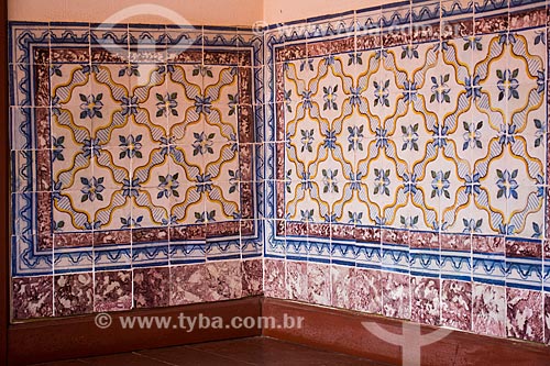  Detalhe de azulejo no Museu Casa Histórica de Alcântara  - Alcântara - Maranhão (MA) - Brasil