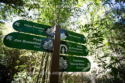  Placa no Parque Nacional da Serra dos Órgãos  - Petrópolis - Rio de Janeiro (RJ) - Brasil