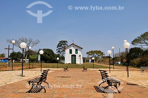  Praça em frente à Igreja de Nossa Senhora do Rosário (Século XVIII) - também conhecida como Igreja dos Negros  - Sacramento - Minas Gerais (MG) - Brasil