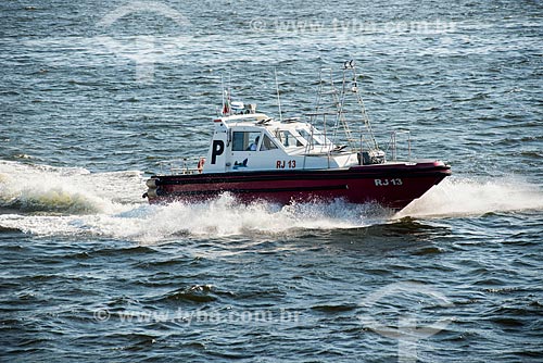  Lancha da praticagem na Baía de Guanabara  - Rio de Janeiro - Rio de Janeiro (RJ) - Brasil