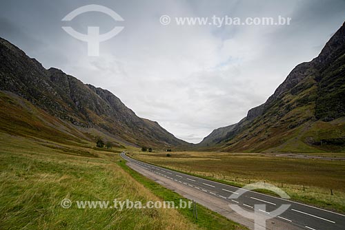  Estrada na região de Glen coe  - Lochaber - Highland - Escócia