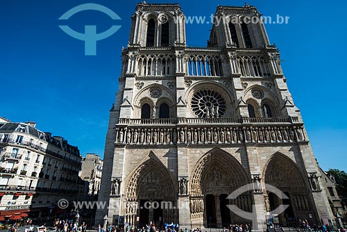  Fachada da Catedral de Notre-Dame de Paris (1163)  - Paris - Paris - França