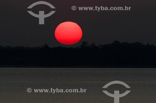  Pôr do sol no Rio Maués-Açu  - Maués - Amazonas (AM) - Brasil