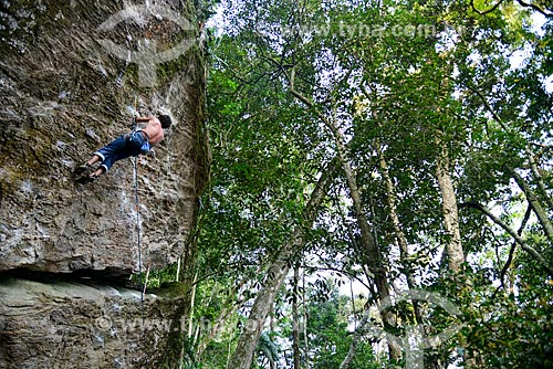  Escalador no Campo Escola 2000 do Parque Nacional da Tijuca  - Rio de Janeiro - Rio de Janeiro (RJ) - Brasil