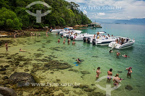  Lanchas e banhistas na Lagoa Verde  - Angra dos Reis - Rio de Janeiro (RJ) - Brasil