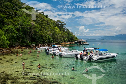  Lanchas e banhistas na Lagoa Verde  - Angra dos Reis - Rio de Janeiro (RJ) - Brasil