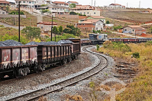  Trem da Ferrovia Centro-Atlântica transportando minério  - São Vicente de Minas - Minas Gerais (MG) - Brasil