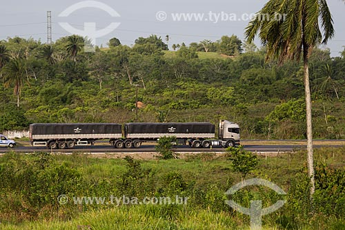  Caminhão graneleiro na Rodovia BR-324 - próximo ao município de São Sebastião do Passé  - São Sebastião do Passé - Bahia (BA) - Brasil