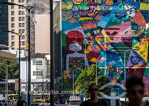  Mural de grafite na Rua Sacadura Cabral  - Rio de Janeiro - Rio de Janeiro (RJ) - Brasil