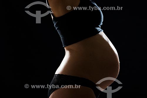  Detalhe de mulher grávida  - Rio de Janeiro - Rio de Janeiro (RJ) - Brasil