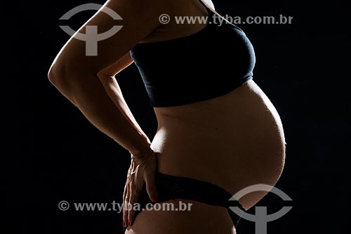  Detalhe de mulher grávida  - Rio de Janeiro - Rio de Janeiro (RJ) - Brasil