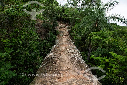  Geossítio Ponte de Pedra - aproximadamente com 96 milhões de anos (Período Cretáceo) - no Geoparque Araripe  - Nova Olinda - Ceará (CE) - Brasil
