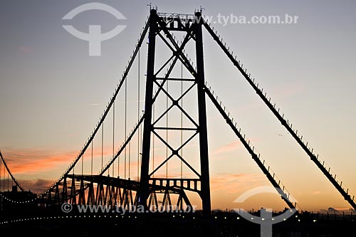  Pôr do sol na Ponte Hercílio Luz (1926)  - Florianópolis - Santa Catarina (SC) - Brasil