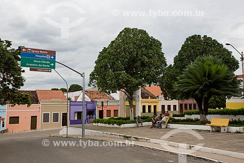  Vista da Praça Pedro Alvares de Oliveira com a Rua Deputado Soarea Leite ao fundo  - Santana do Cariri - Ceará (CE) - Brasil