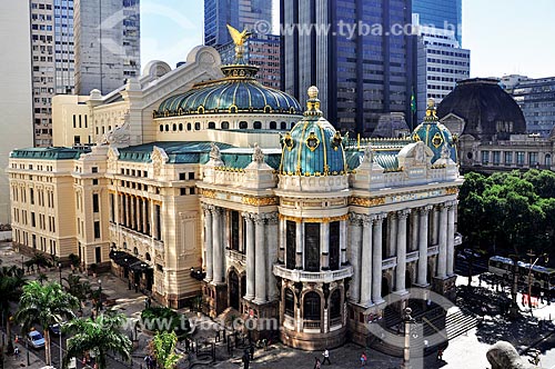  Fachada lateral do Theatro Municipal do Rio de Janeiro (1909)  - Rio de Janeiro - Rio de Janeiro (RJ) - Brasil