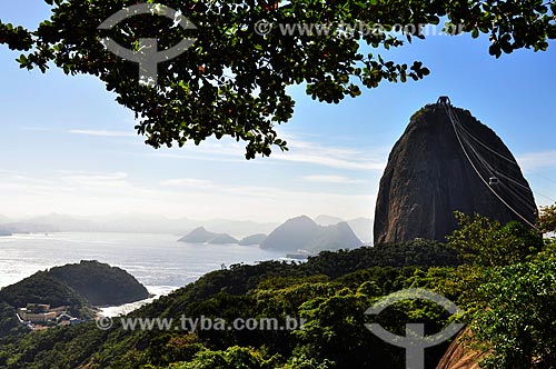  Bondinho fazendo a travessia entre o Morro da Urca e o Pão de Açúcar  - Rio de Janeiro - Rio de Janeiro (RJ) - Brasil