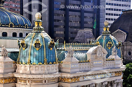  Detalhe da fachada do Theatro Municipal do Rio de Janeiro (1909)  - Rio de Janeiro - Rio de Janeiro (RJ) - Brasil