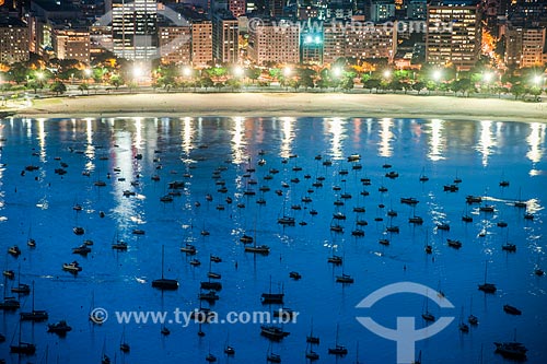  Vista de barcos na Enseada de Botafogo a partir do Pão de Açúcar  - Rio de Janeiro - Rio de Janeiro (RJ) - Brasil