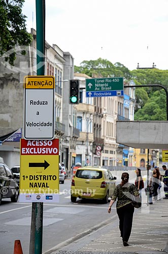  Placas na Rua Primeiro de Março próximo ao Túnel Rio450  - Rio de Janeiro - Rio de Janeiro (RJ) - Brasil