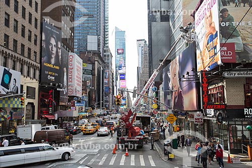  Fachada dos prédios na Times Square  - Cidade de Nova Iorque - Nova Iorque - Estados Unidos