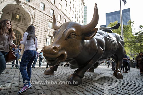  Detalhe do Charging Bull (1989) - também conhecido como Touro de Wall Street  - Cidade de Nova Iorque - Nova Iorque - Estados Unidos