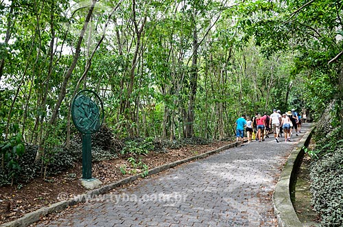  Turistas na trilha da Área de Proteção Ambiental do Morro do Leme  - Rio de Janeiro - Rio de Janeiro (RJ) - Brasil