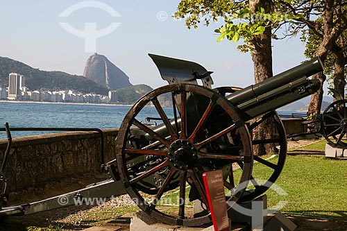  Canhão no antigo Forte de Copacabana (1914-1987), atual Museu Histórico do Exército  - Rio de Janeiro - Rio de Janeiro (RJ) - Brasil